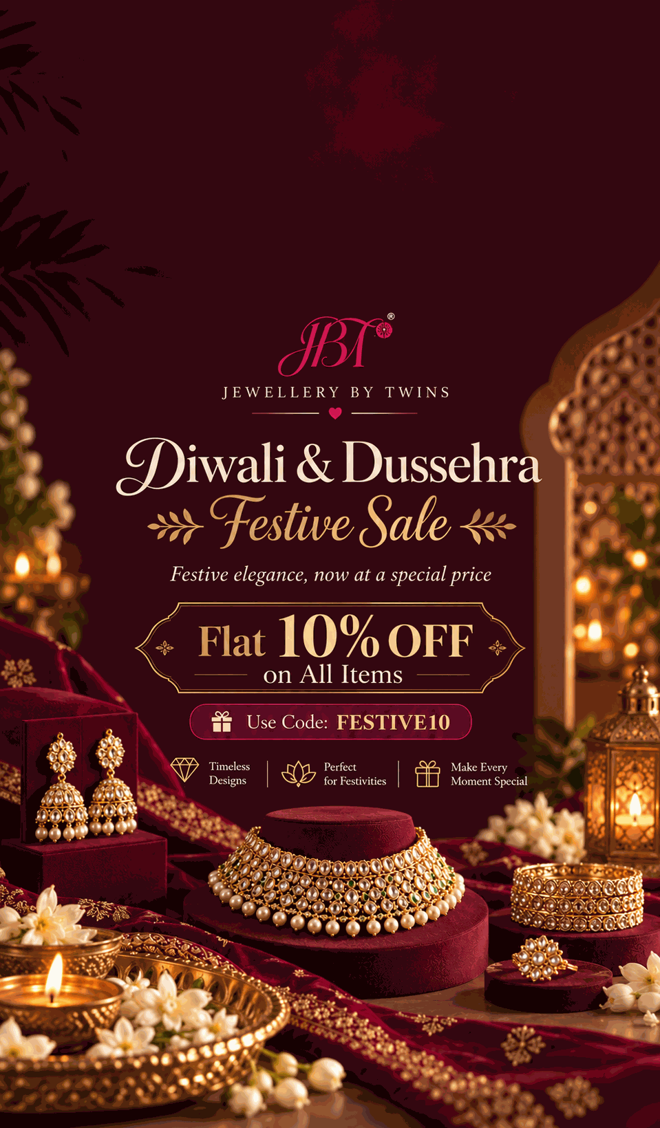 Diwali & Dussehra Festive Sale - Flat 10% OFF on all items, use code FESTIVE10