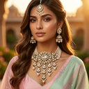 Kundan Jhallar Necklace Set - image