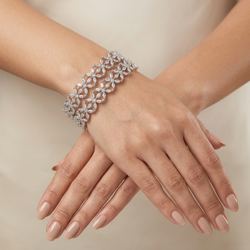 Zeba American Diamond Bangles - image