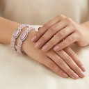 Pretty Pink American Diamond Bangles - image