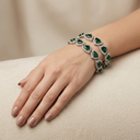 Emerald Green American Diamond Bangles - image