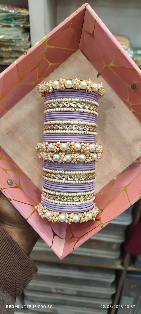 New Pearl Kada Bangle Set - image
