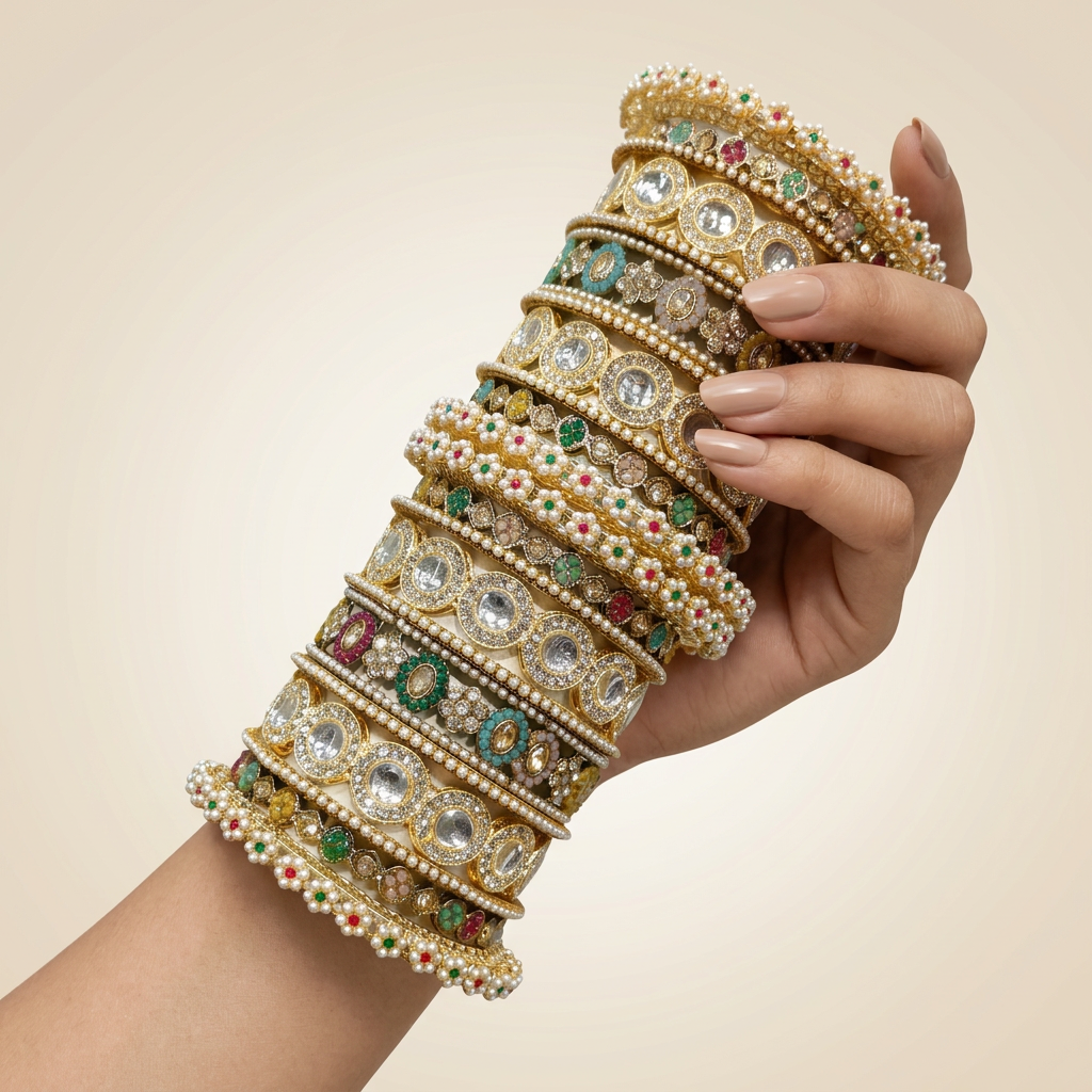 Nazneen Bangle Stack - image