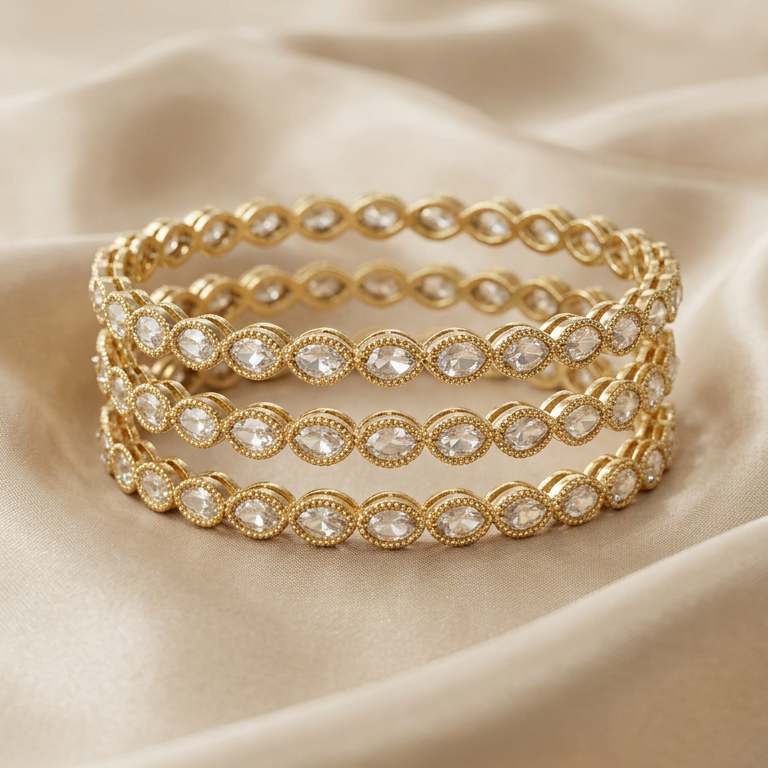 Zainab Polki Bangles - image