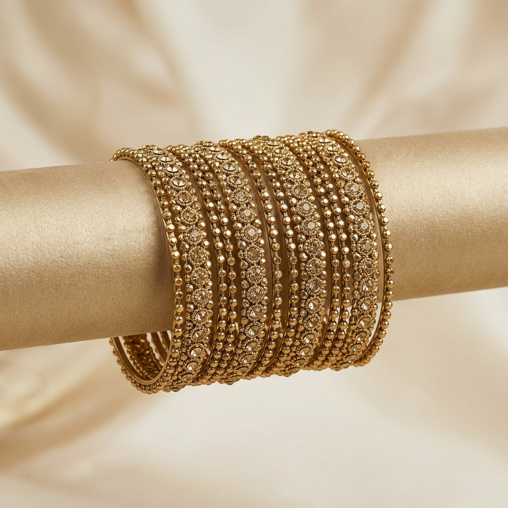 Copper Bangle Stack - image