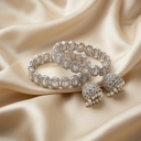 Silver Raksha Jhumka Bangle - image