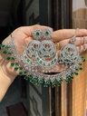 American Diamond Set with Chandbali and Tikka - image