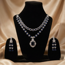 Premium 2 Layer American Diamond Necklace Set - image