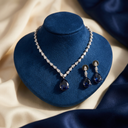 Deepika American Diamond Drop Necklace Set - image