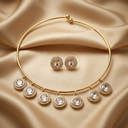 Kundan Polki Hasli Set - image