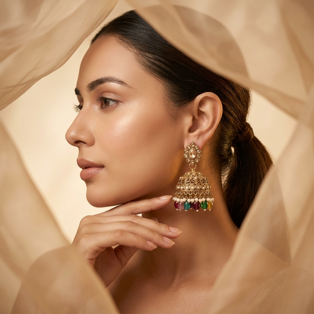 Polki Jhumka - image