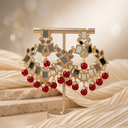 Mirror Kundan Earrings - image