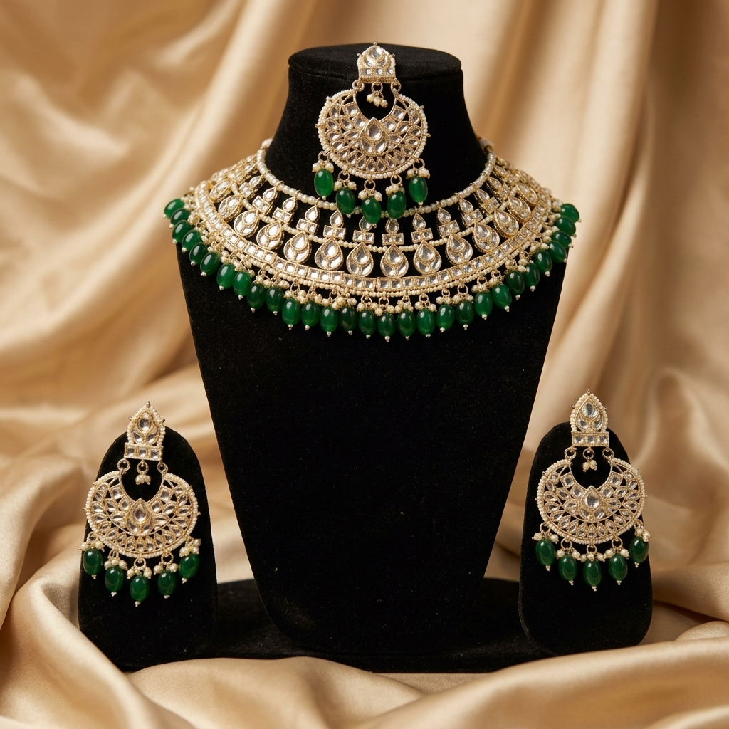 Maira Kundan Choker Set with Tikka - image