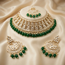 Maira Kundan Choker Set with Tikka - image