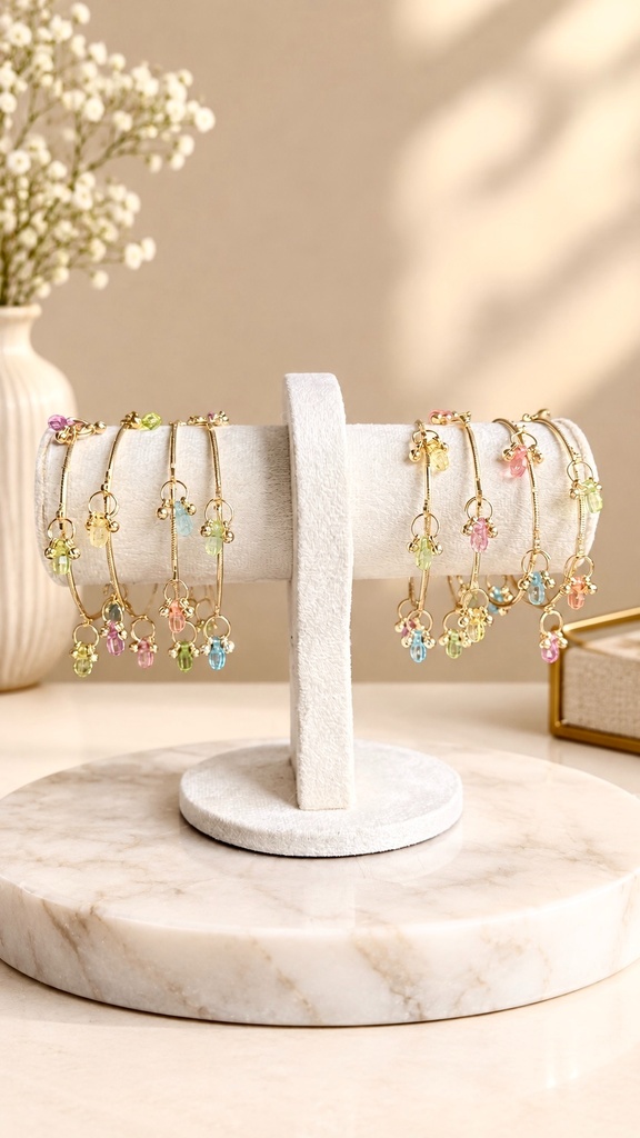[JBT-CHB001] Rainbow butterfly Kashmiri bangles (set of 8) (2.4)