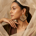 Mirror Kundan Earrings