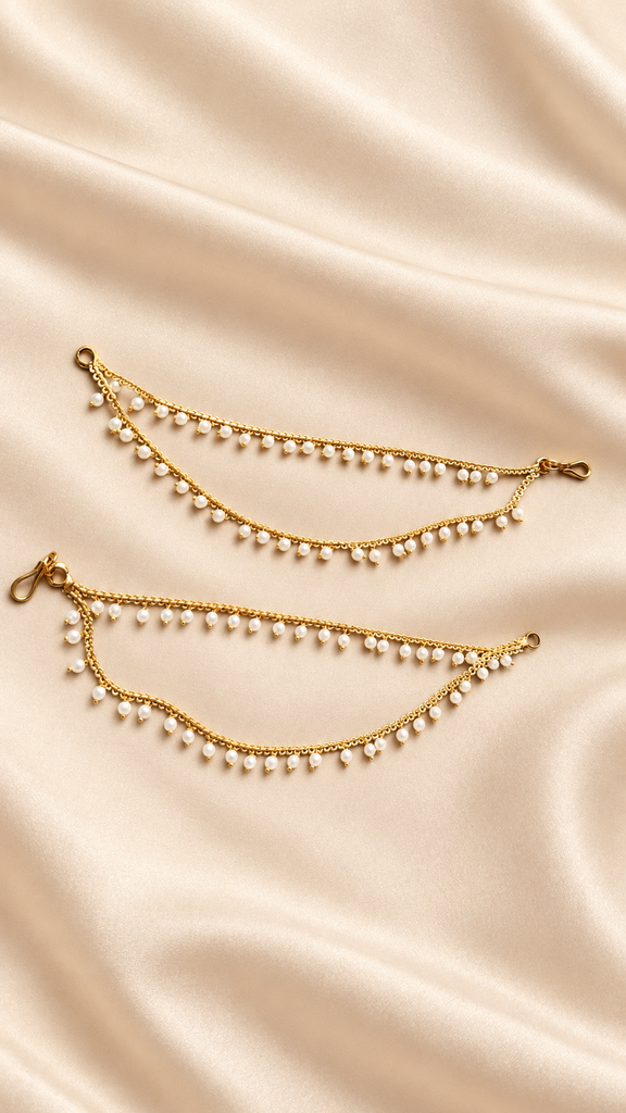 Two Layer Pearl Earchain