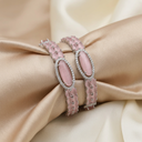 Pretty Pink American Diamond Bangles