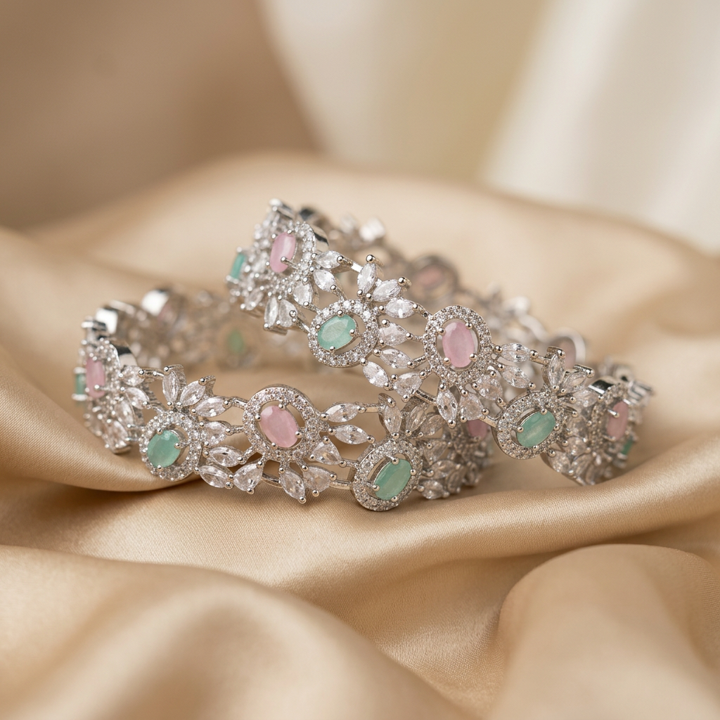 [JBT-BA005] American Diamond Rekha Bangles