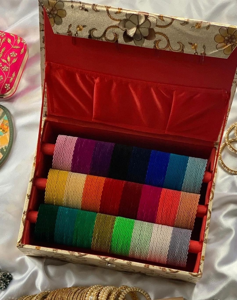 [JBT-BA052] Velvet Zig-Zag Bangles Combo