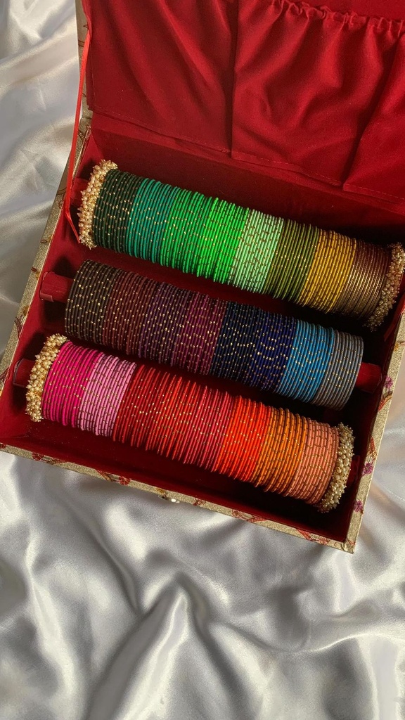 [JBT-BA030] Matt dotted bangles combo