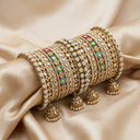 Multi Jhumka Kundan Bangle Set