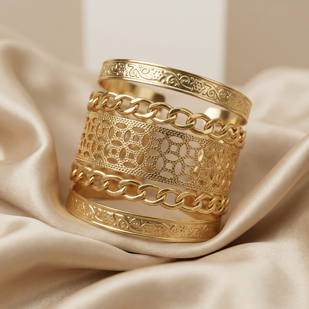 [JBT-BA069] Gold Handcuff