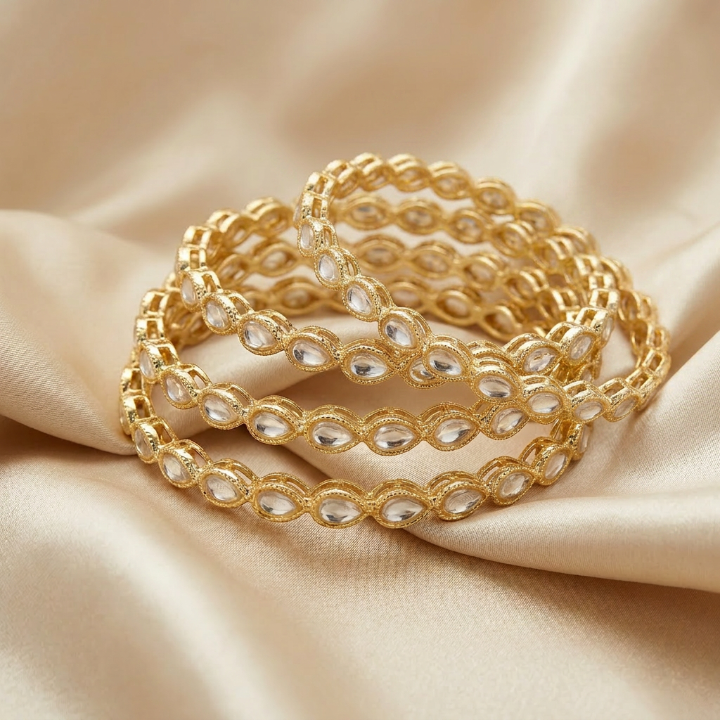 [JBT-BA092] Paan Kundan Bangles