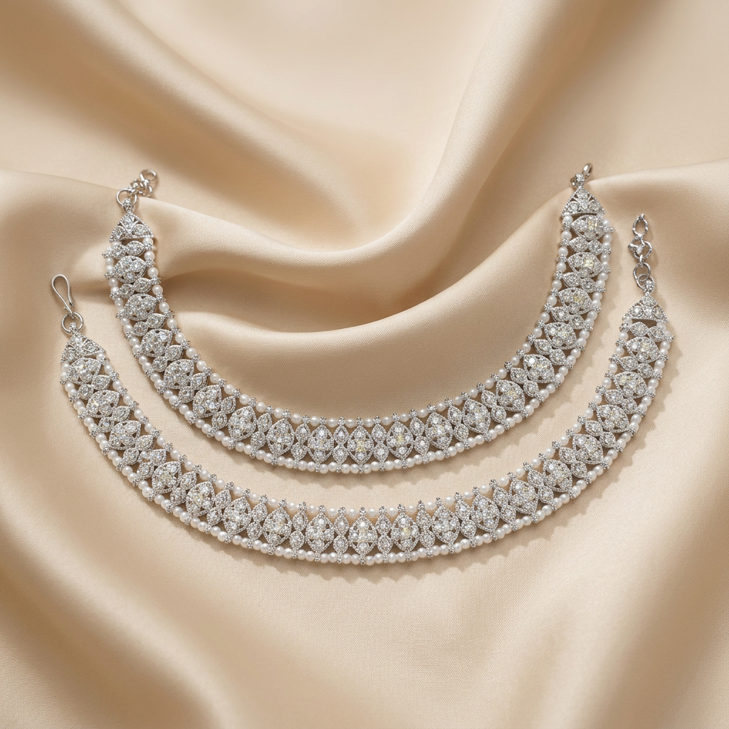 [JBT-ANK015] Rima Silver Bridal Anklet