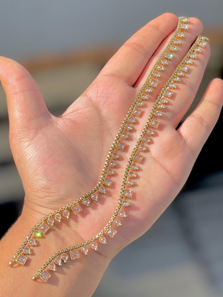 [JBT-ANK003] Polki Minimal Stone Anklet