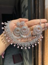 American Diamond Set with Chandbali and Tikka