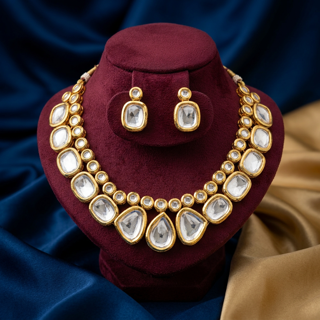 [JBT-NL034] New Reversible Kundan Choker Set