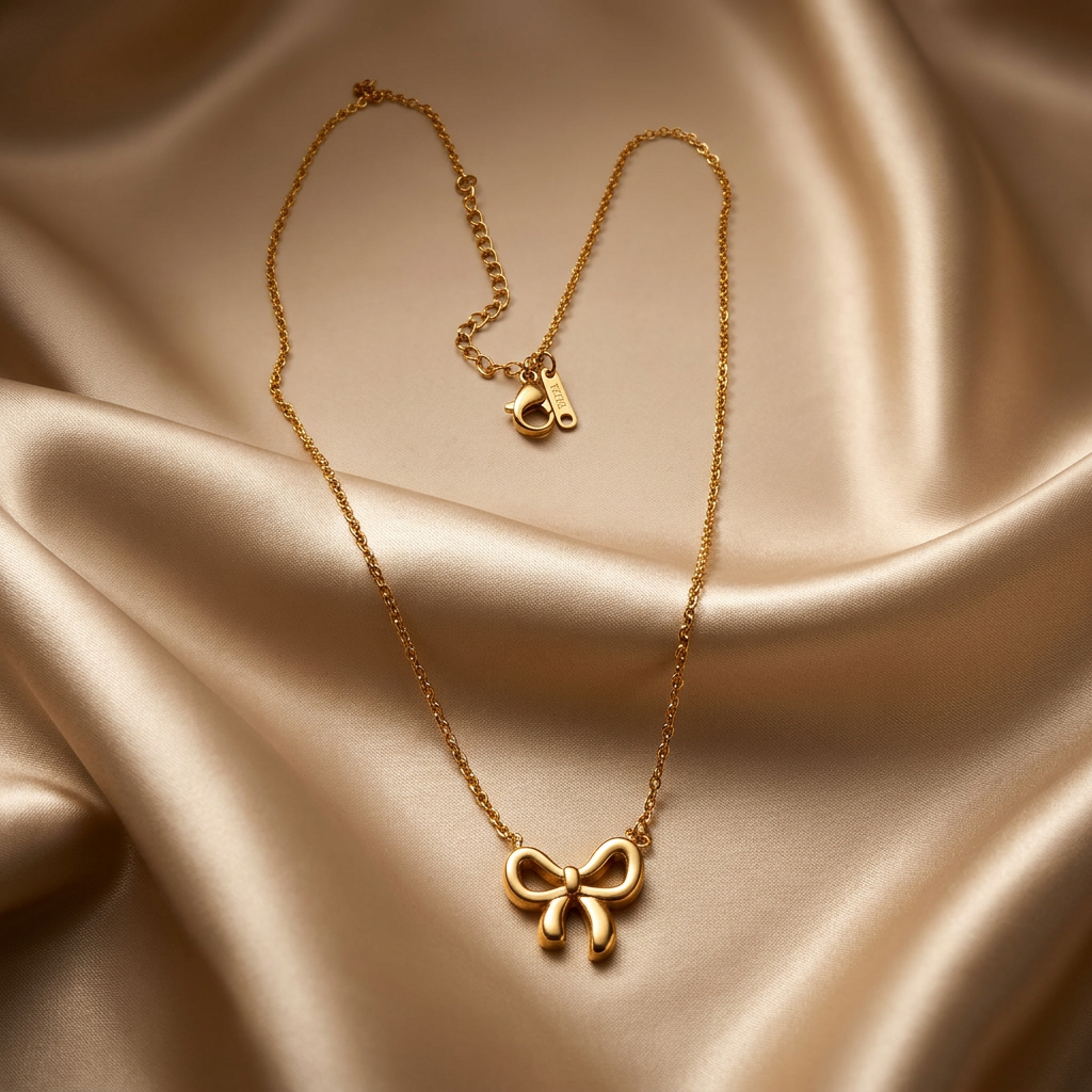 [JBT-NL026] Anti Tarnish Bow Necklace