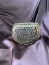 Champagne Mirror-Work Dome Clutch