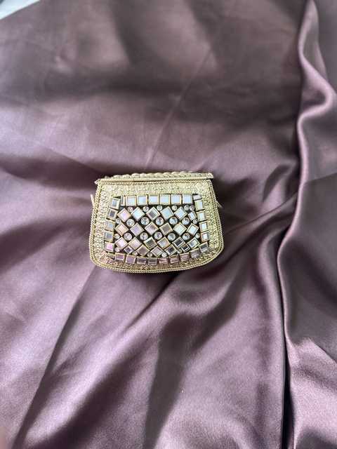[JBT-BG005] Golden Mosaic Mirror Clutch