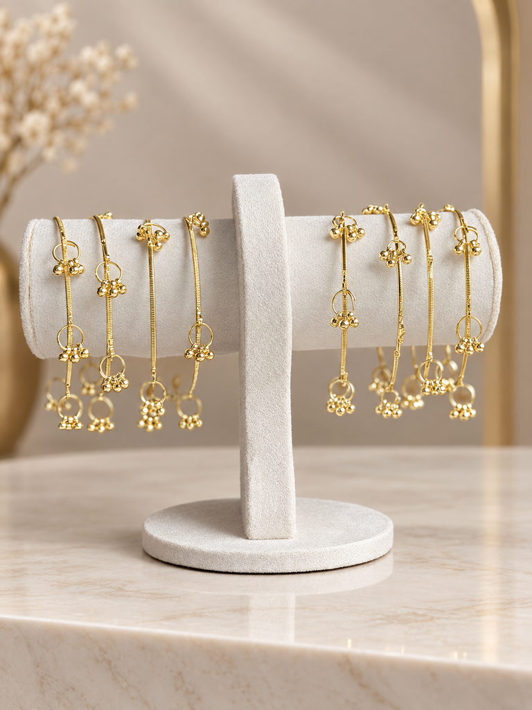 [JBT-CHB002] Kashmiri Ghungroo Bangle Stack (Stack of 8 pcs) (2.4)