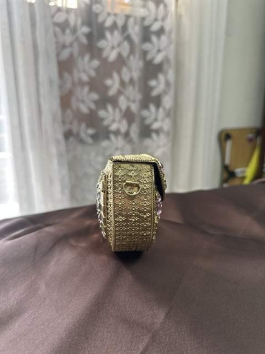 Golden Threadwork Filigree Clutch