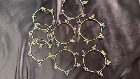 Rainbow Jelly Charm Bangles (Set of 8)