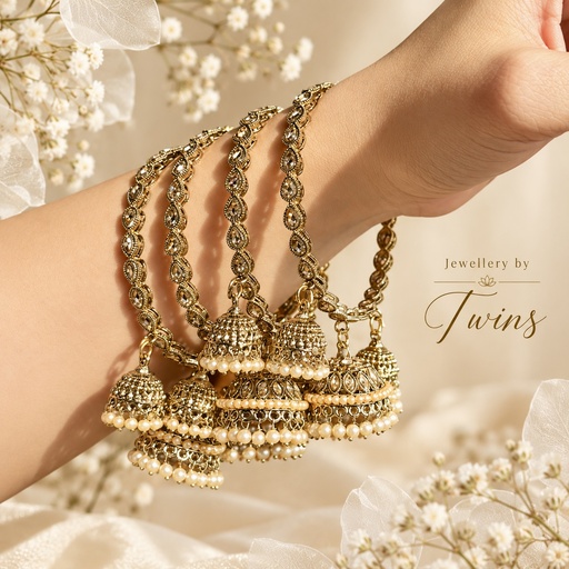 Paaro Triple Jhumka AD Bangles